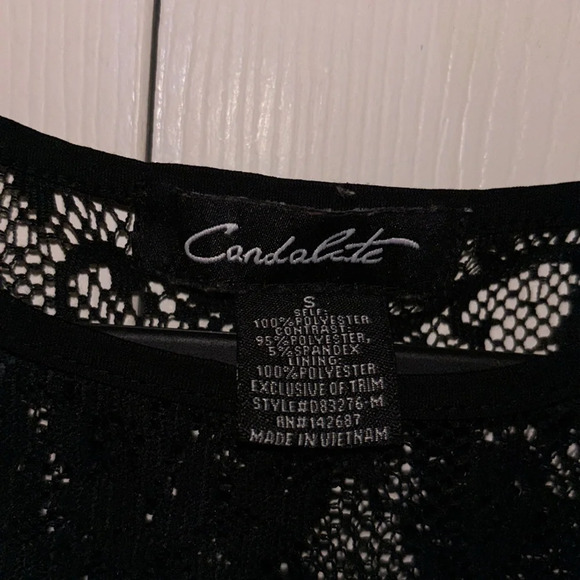 Nordstrom black Lace knee length Dress Sz Small - Picture 4 of 10